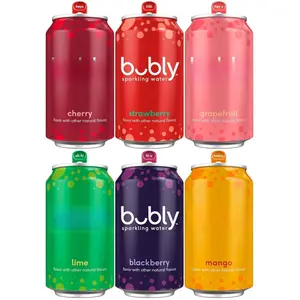 Bubly Sparkling Water, 6 Flavor Variety Pack (Blackberry, Lime, Cherry, Grapefruit, Strawberry, Mango), Zero Sugar & Zero Calories, Seltzer Water, 12 Fl Oz Cans (Pack of 18) Beverage Natural