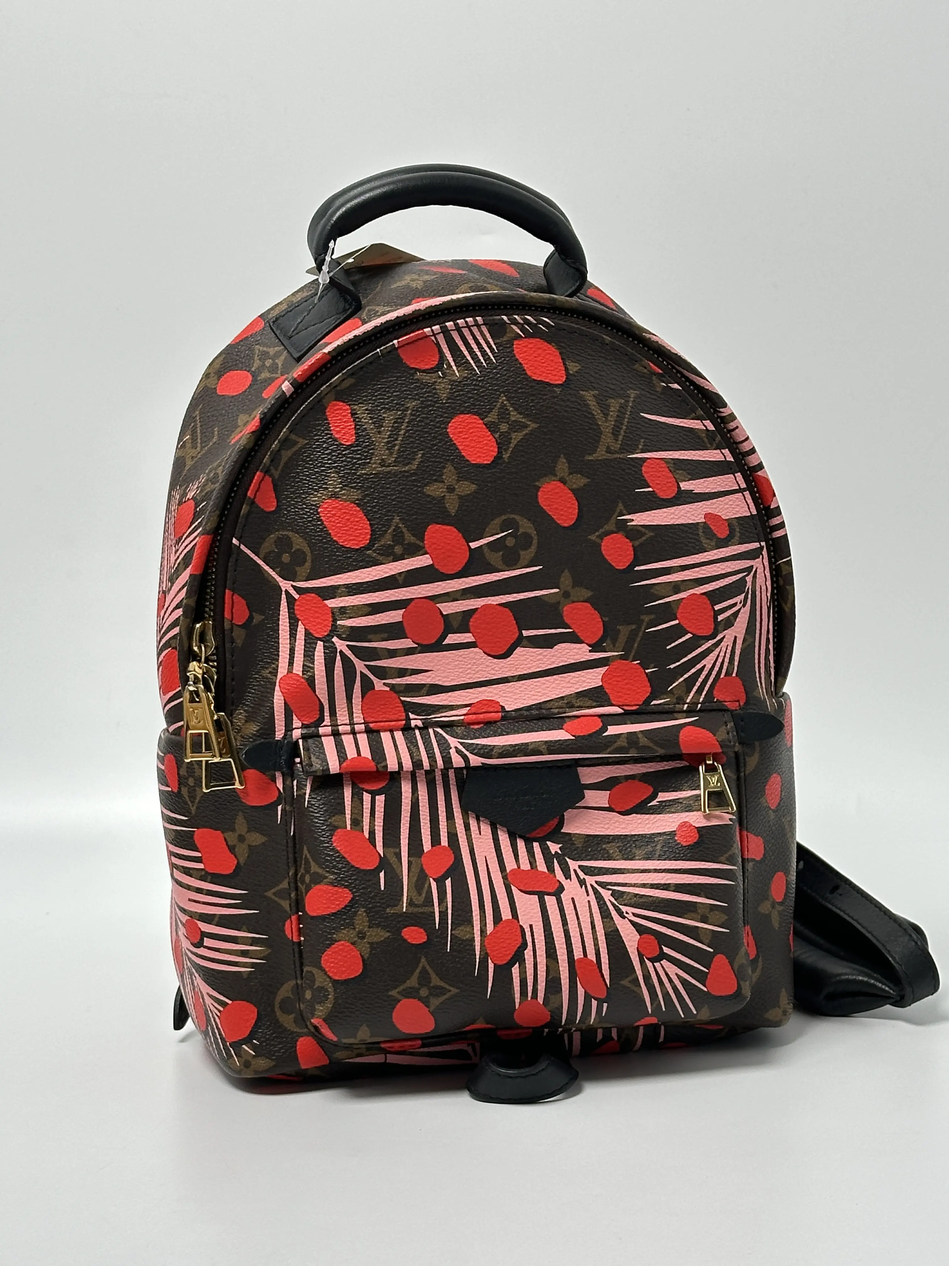 Pre-owned Louis Vuitton CANVAS Backpacks Monogram Jungle Dots Palm Springs PM Backpack P050LV