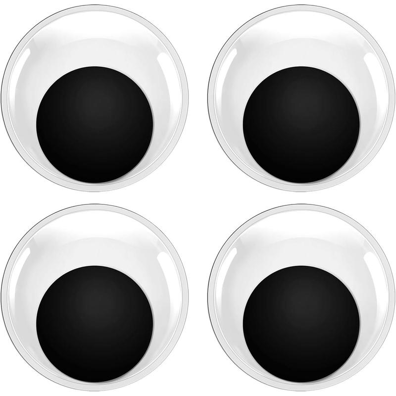 4 count Giant Googly Eyes 4 Inch Plastic Wiggle Eyes with Self Adhesive White Googly Eyes for DIY Crafts Decoration