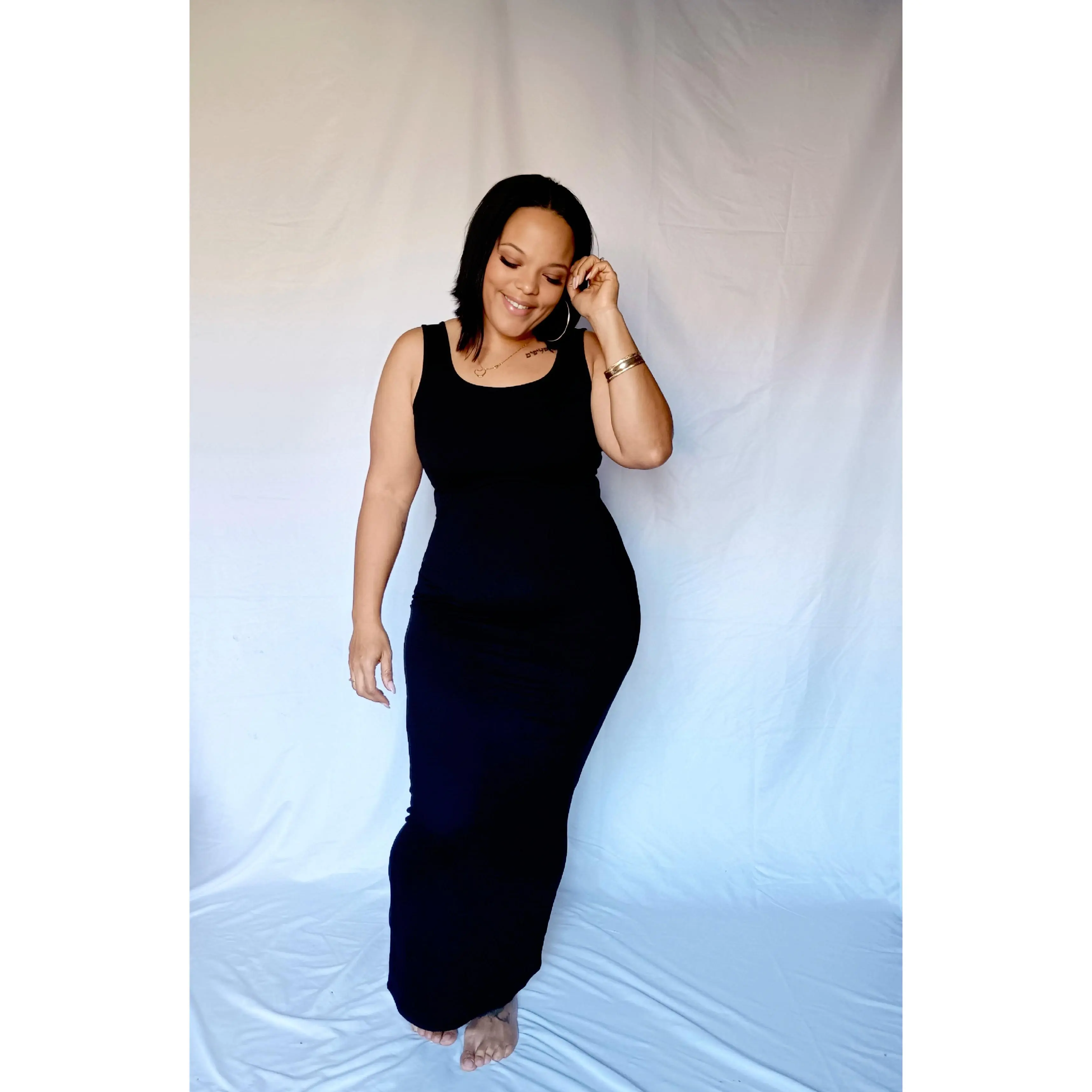 Raquel - black maxi dress