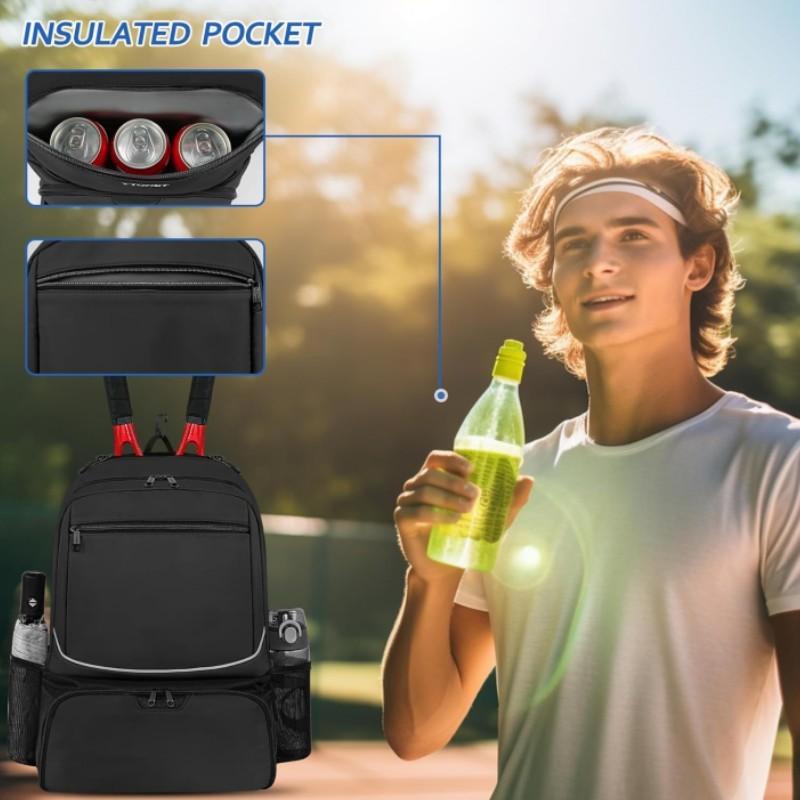 NEW Professional Racquet Backpack,Tennis Backpack Sports Racket Pack Holds 1-2 Tennis Rackets Outdoor Badminton Bag With Shoe Compartment,Back to School,Mother's Day Gift