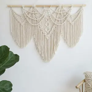 Macrame Wall Hanging Large Boho Style Handmade Tapestry, Unique Wall Decor for Bedroom and Living Room, Artisan Crafted Wall Art