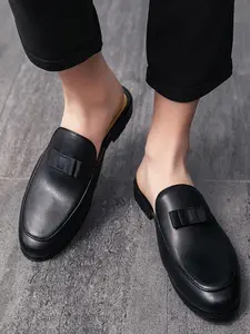 Men's Casual Plain Color Slide Sandals, Fashionable Comfortable Loafers for Summer, Lightweight Breathable Slip on Shoes for Daily Wear, Boy