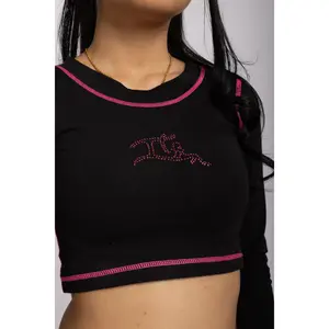 ESSENTIAL RHINESTONE LOGO TEE