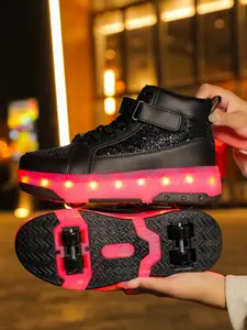 Trendy Kids Walking Shoes, Upgraded Stability, Detachable Two-Use Sports Shoes, Street Style LED Glowing Skates, Outdoor Sport Sneakers, Trendy Trainers, Skateboard Shoes