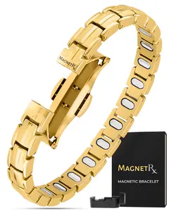 MagnetRX EllipseMAX Magnetic Bracelet for Women (Gold)