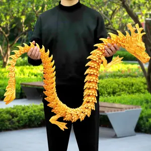 36in 3D Printed Dragon Statue, Easter Poseable Flexible Dragon Decoration, Suitable for Easter Theme Home Decoration for Autism ADHD