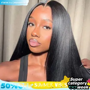 [Summervibes] AliPearl Wigs Widow's Peak Straight M-Shaped Hairline  6x8 & 13x6 Lace Closure Wig With Drawstring Glueless Wig Pre Cut Pre Plucked Human Hair Wig Holiday Hual
