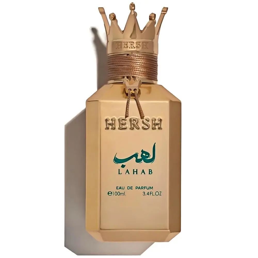 Hersh Lahab Perfume by Al Ezz Oud 100ML 3.4 oz EDP Spray, Harsh LahabLong Lasting Cologne Luxury Gold Crown Perfume - لهب عطر عطر هرش لهب من العز للعود هيرش لهب عطر