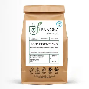 Bold Respect No. 3 Low-Acid Dark Roast Espresso - Bold & Smooth, Allergen-Free, Whole Bean, 10oz Bag