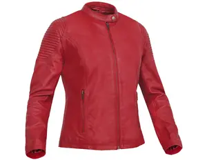 Scarlet Rider™ Cabernet Womens Red Leather Jacket