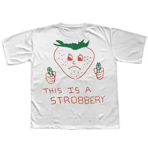 This is Strobbery Funny T-shirt, Retro Strawberry Shirt, Vintage Graphic Tee, Ironic Food Tees , Weird Shirts, Comfort Colors, Unisex Cotton