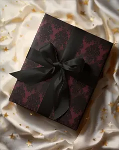 Gothic Damask Wrapping Paper, Victorian Birthday Gift Wrap, Anniversary Packaging for Him Her, Elegant Dark Aesthetic Gift Wrap