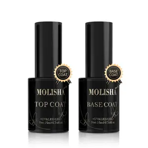 MOLISHA Function Gel Kit, Including One Muti-function Gel as UV Glue, Base Coat Builder Gel, One Premium Top Coat, for Pre-designed False Nails Tips Easy to Use 30 days lasting
