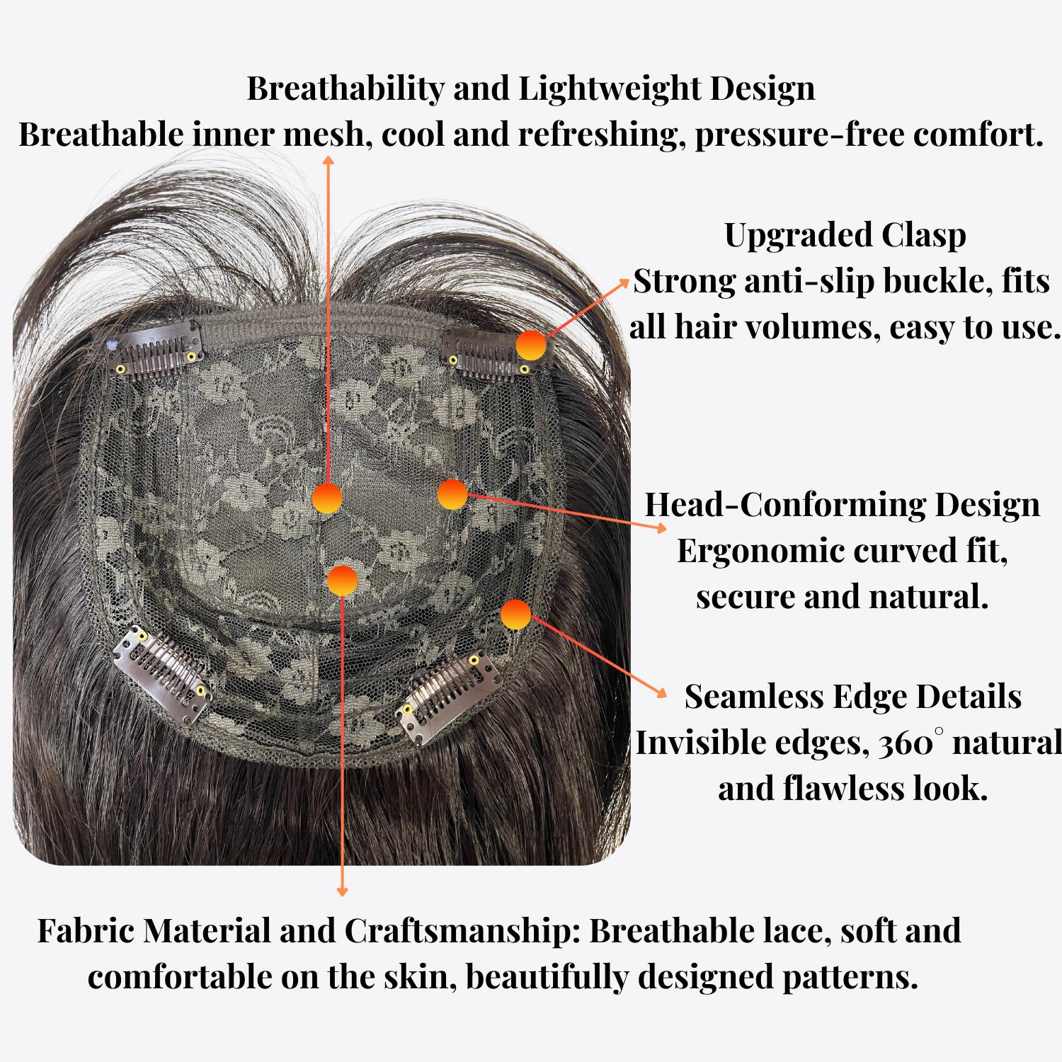 LUXSYA Hair Toppers - Curly - Big Waves