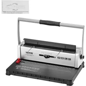 VEVOR Coil Spiral Binding Machine, Manual Book Maker with Electric Binding, 46 - Holes Binding 500 Sheets Punch Binder, with 100pcs 5/16'' Coil Binding Spines, for Letter Size, A4, A5VEVOR Super Brand Day