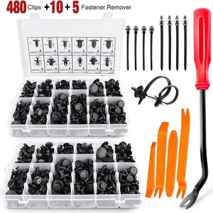 Nilight 495 Pcs Bumper Retainer Clips Car Push Retainer Kit