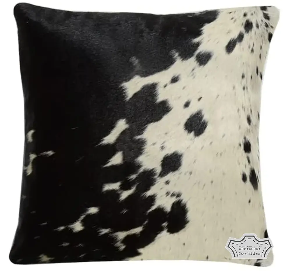 Black and White Cowhide Pillow Cover