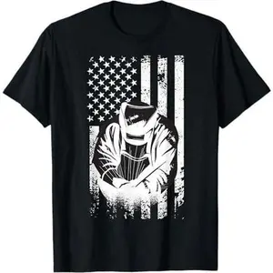 Welder american flag welding and welder motif T-Shirt