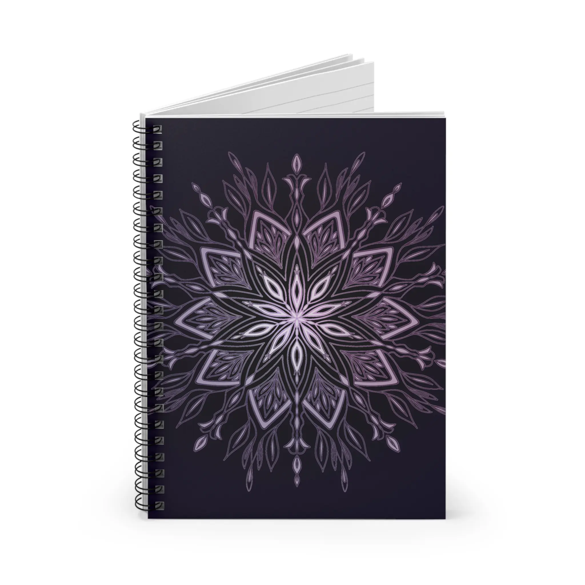 Purple Mandala Spiral Notebook | Ruled Journal