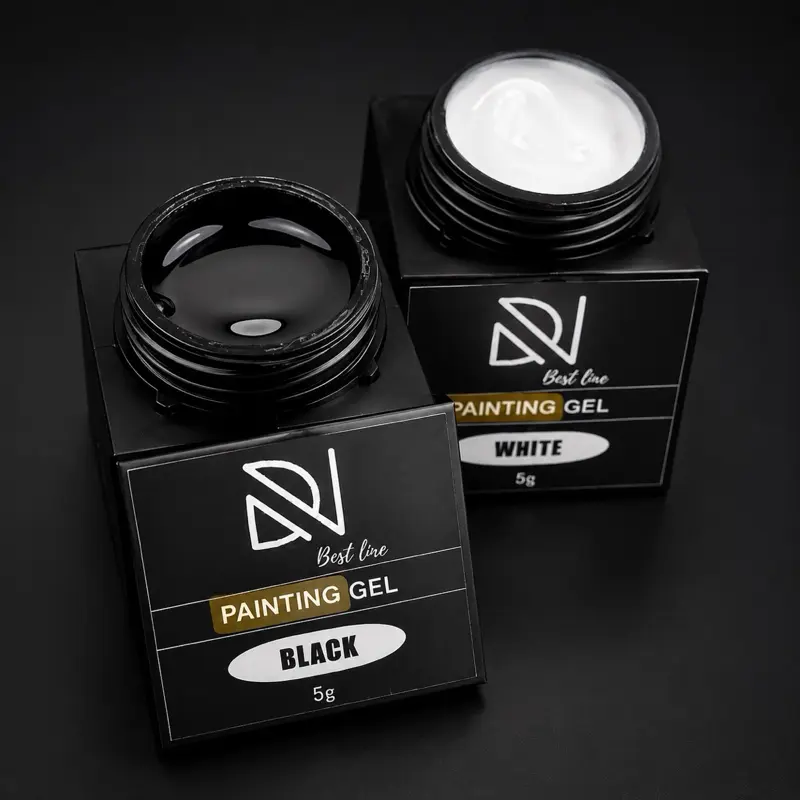 Painting Gel Set, 2 Black and White Colors