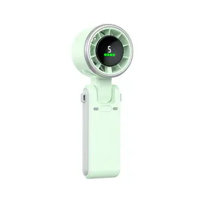 KIMWIND Portable Handheld Turbo Fan, 5 Gear Wind, Battery Operated, Up to 12 Working Hours, Valentines Day Gifts for Her Him(Green)