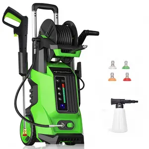 Electric Pressure Washer, 4500 PSI 3.2 GPM Pressure Washer with 4 Interchangeable Nozzles and with Smart Control and 15 Levels of Adjustment Effortlessly Car Water Washer for car, home, driveway, patio, fence, sidewalk, balcony, furniture Cleaning
