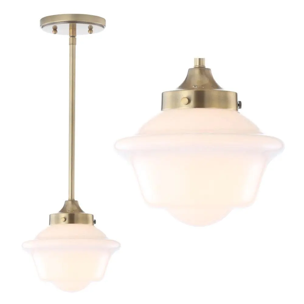 JONATHAN Y Farmhouse Adjustable Industrial Metal LED Pendant - Indoor Decorative Light, Ceiling Lighting, Adjustable LED Ceiling Lighting for Living Room, Kitchen, Ambient Decoration Lamp