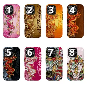 Vintage Dragon Skull Leopard Tattoo iPhone Case Aesthetic Y2k Trendy Tiger Hardy Collage Phone Casefor iPhone 16151413121117 ProMax Plus