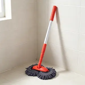 Double-Head Car Wash Mop: 2x Faster Cleaning, Scratch-Free Chenille, Telescopic Handle