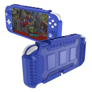P-CLC015     Switch Lite Case, Durable Anti-Slip Shockproof Protective Hard Case Only for Nintendo Switch Lite with Thumb Grip Caps Switch Lite Case for Boys (Blue)
