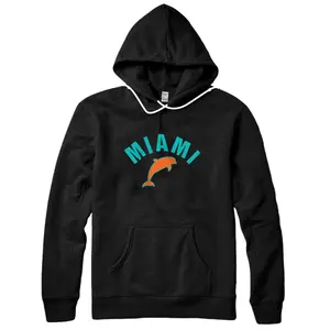 Personalized Cool Miami Local Standard MIA Retro Dolphin Miami FL Classic Pullover Hoodie