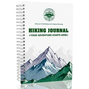 A5 Hiking Journal Spiral Outdoor Adventure Planner Notebook for Mountaineering Gear Checklist Peak Tracker Route Map Safety Tips Emergency Prep Waterproof Cover