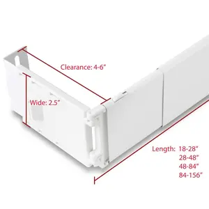 212 MAIN Central Design WP4018 Heavy-Duty Solid Adjustable Curtain Rod, 18-28 in. Wide-Pocket Option for Window Curtains, Window Curtain, Adjustable Curtain Rods