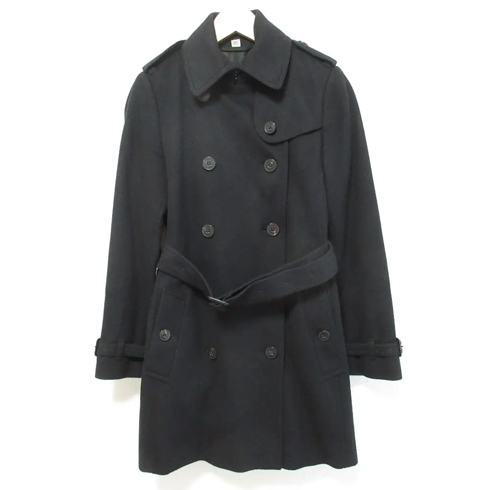 Pre-owned BURBERRY Cashmere Small Leather Goods Blend Wool Trench Coat