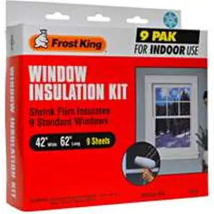 212 MAIN Thermwell Products V73-9H Indoor Window Kit - 42x62 in, 162 Sq.Ft, Insulation, Window Frames, Shrink Film, Double-Tape, Easy Install