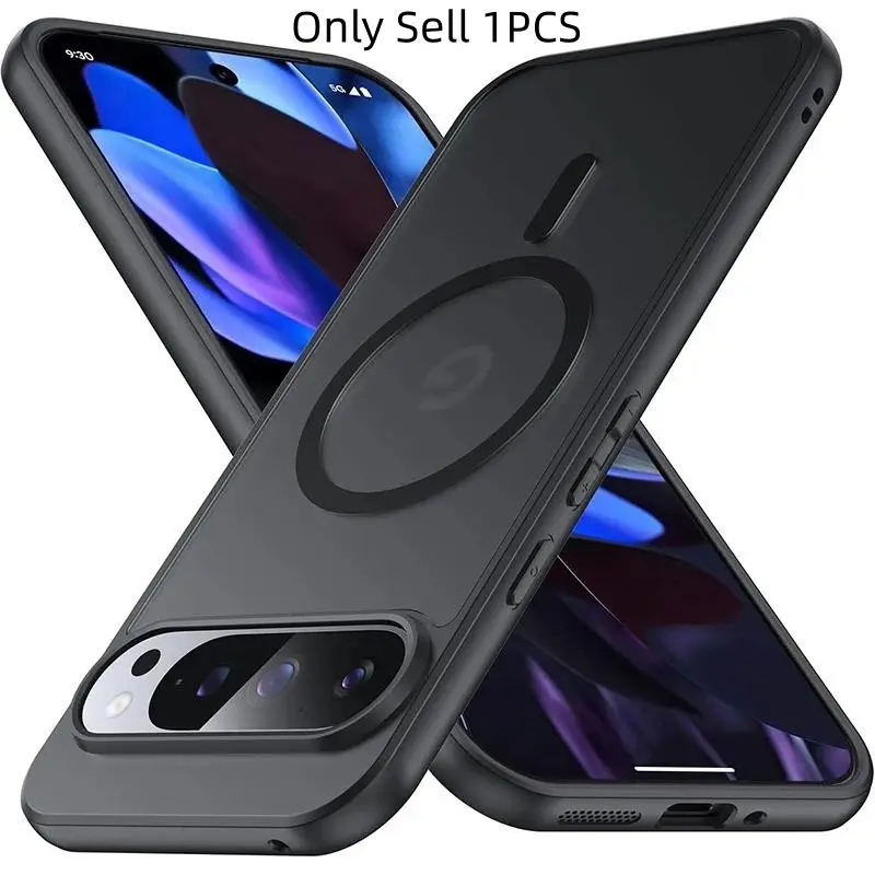 Select model required Matte Protective Case Casing for Pixel 10 9 8A 8 Pro Smartphone For Magsafe Magentic Wireless Charge Hard Shockproof Cover Phone Protector Cover
