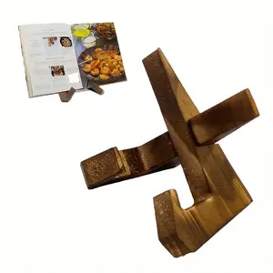 Handmade Wood Recipe Stand, Elegant Cookbook Holder, Menu Display & Desk Organizer, Smooth Wood Surface, Modern Kitchen Decor, Perfect Gift