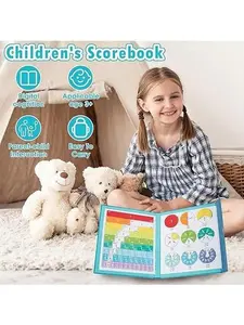 Magnetic Fraction Book for Kids,Montessori Math Manipulatives with Tiles & Circles,Hands-On Learning Games for Elementary School,Math Puzzle Learning Building Block Set, Perfect Gift