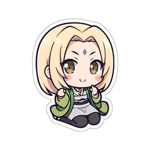 Cutie Kawaii Tsunade Chibi Sticker - Durable Vinyl Peel and Stick Decal for Laptop Water Bottle Phone Case