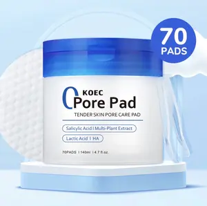 Korean Zero Pore Pads Dual-Textured Cotton Salicylic Acid Exfoliation Plant Extract Pore Cleaning Pad