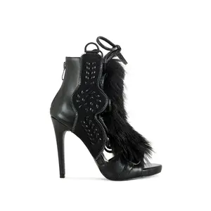 SHAINY-BLACK STILETTO SANDAL