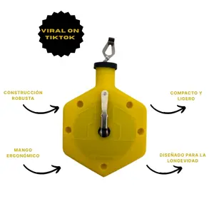 SnapLine X Heavy Duty Chalk Line Construction Tools 100-Foot Line Durable Ergonomic Design for Precise Marking & Roofing Accessories