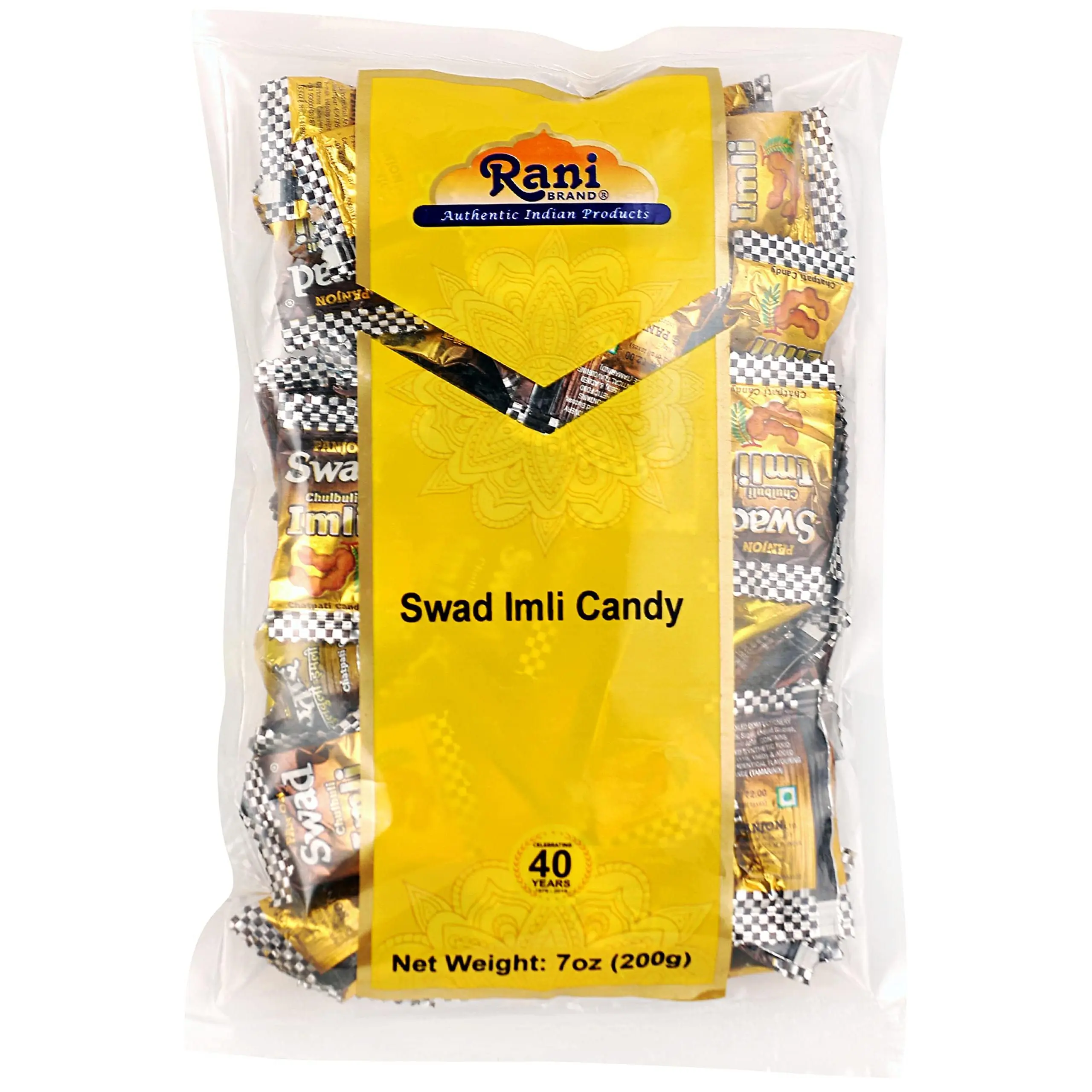 Rani Swad Imli Candy 7oz (200g) Individually Wrapped ~ Indian Tasty Treats | Vegan | Gluten Friendly | NON-GMO | Indian Origin