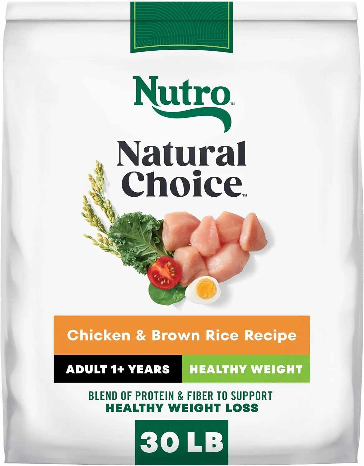 Nutro Natural Choice Dry Dog Food, Adult Healthy Weight Management Dog Food Dry Chicken and Brown Rice Recipe, 30 lbs.