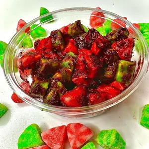 Watermelon slices/hibiscus/jamica chamoy