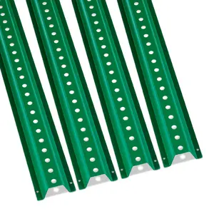 VEVOR 6FT U-Channel Sign Post,  4Pack Green Heavy Duty Steel Fixed Fence Post, Steel Fence U-Channel Sign for Garden, Courtyard, Farm or Traffic Intersection