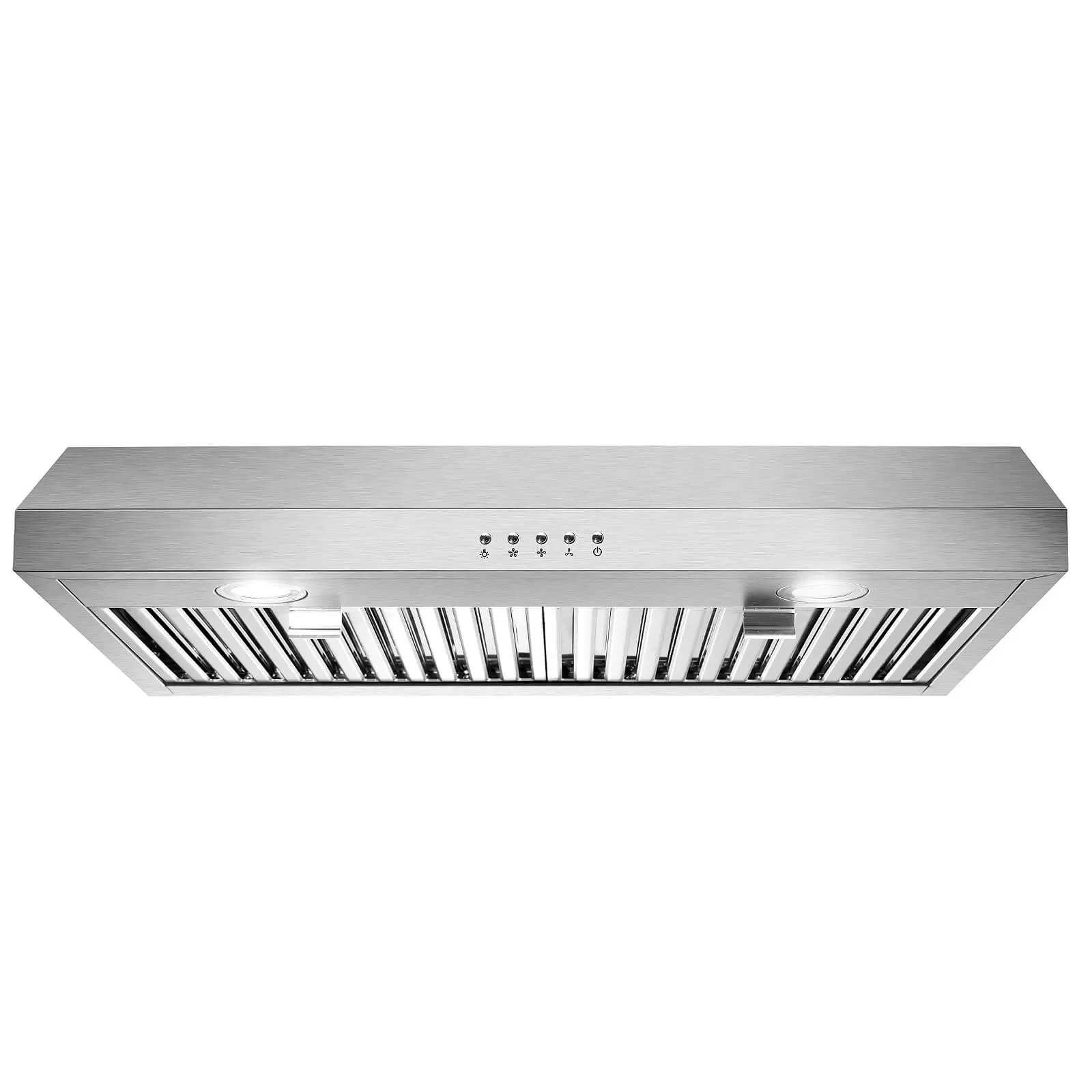 30 Inch Under Cabinet Range Hood , Stainless Steel Range Hood with Baffle Filters, Ductless Kitchen Vent Hood Fan 500 CFM, 3 Speed Exhaust Fan Led Home Carbon Durable