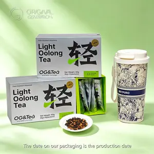 Bogo 2.0 Wloss Tea Light Oolong 2 Cartons (60g 6g×10packs）×2 With Free Forest Thermos  All Natural Ingredients Black Oolong Barley Brown Rice Tartary Buckwheat