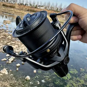 High-Speed 4.8:1 Metal Spool Spinning Fishing Reel - 9000/10000/12000/14000 Super Power 44.09LB Saltwater & Freshwater Surf Casting Reel with Ergonomic Handle, Durable Metal Construction & Smooth Drag System for Trolling, Jigging, Deep Sea